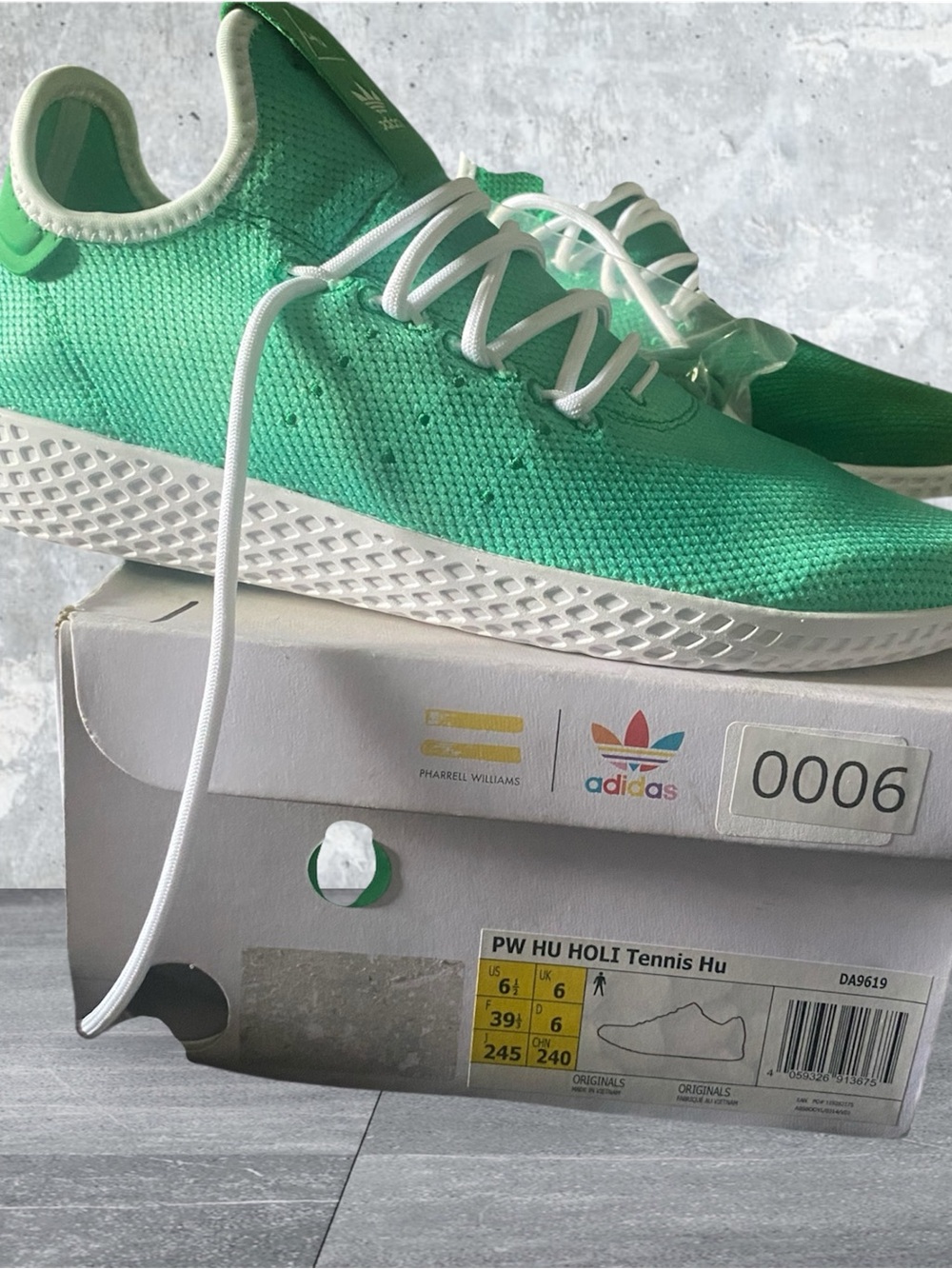 adidas PW HU Tennis Hu Sneakers - Green & White